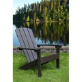 Merry Products Merry Products ADC0561120810 32.28 in. Lakeside Faux Wood Adirondack Chair; Espresso ADC0561120810